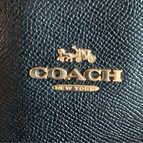 Coach Alice Crossgrain Leather Satchel Crossbody Bag Zip Up Double Handles Black - Picture 13 of 13